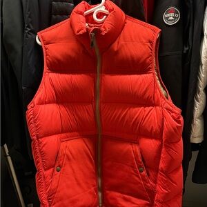 Filson Red and Tan Women’s Puffer Vest Outerwear